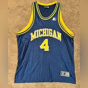Authentic Starter Michigan Wolverine’s Chris Webber jersey